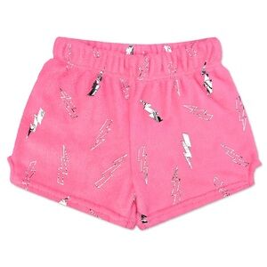 Pink Kids Lightning Print Shorts